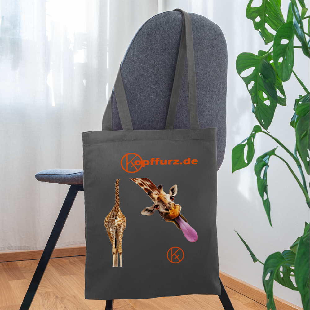 lecker-giraffe - tierisches - Stoffbeutel - Graphite