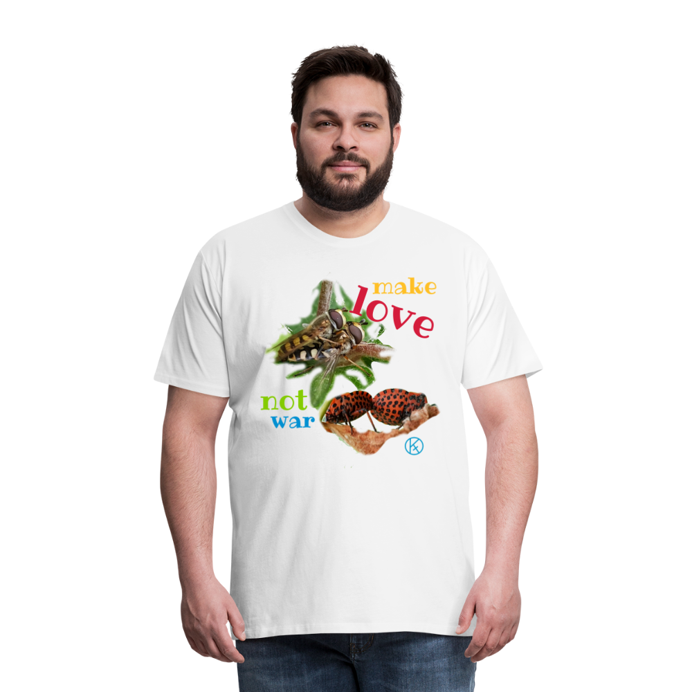 make-love - tierisches - Männer Premium T-Shirt - Weiß
