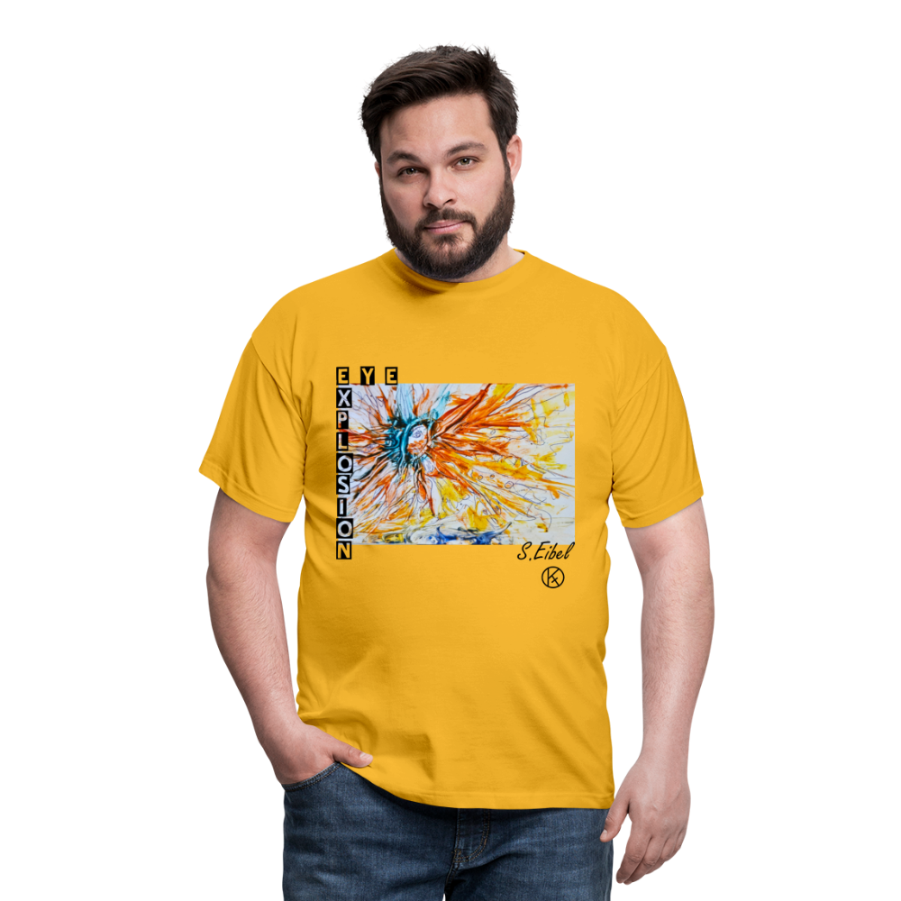Eye Explosion - eibelartig - Palette - Männer T-Shirt Gildan - Gelb