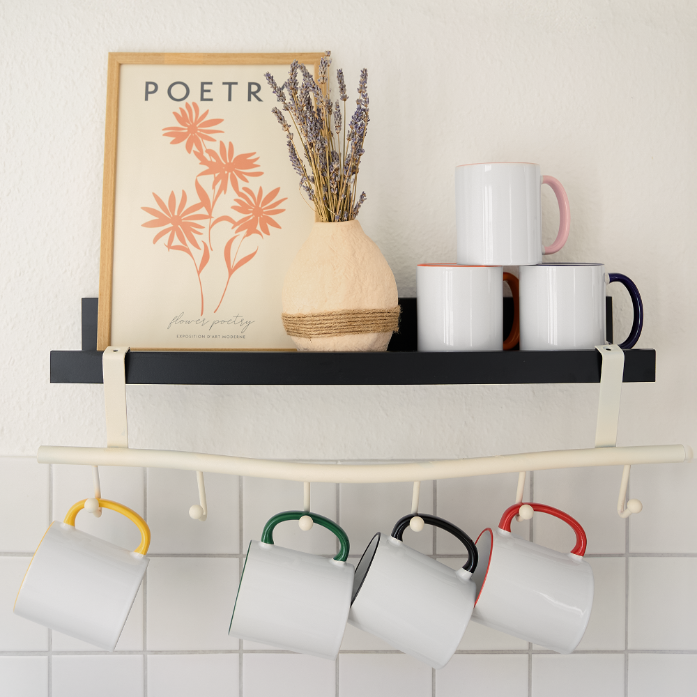Hashtag-Sonne - S.Eibel - Kopffurz - Tasse zweifarbig Printequipment - Weiß/Orange