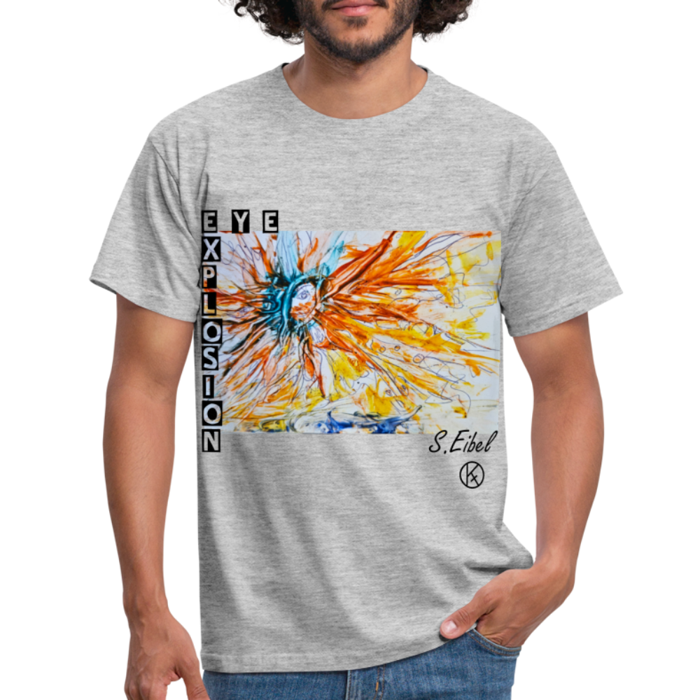 Eye Explosion - eibelartig - Palette - Männer T-Shirt Gildan - Grau meliert