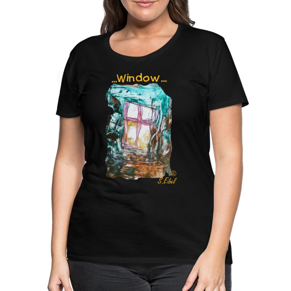 Window - eibelartig - Frauen Premium T-Shirt - Schwarz