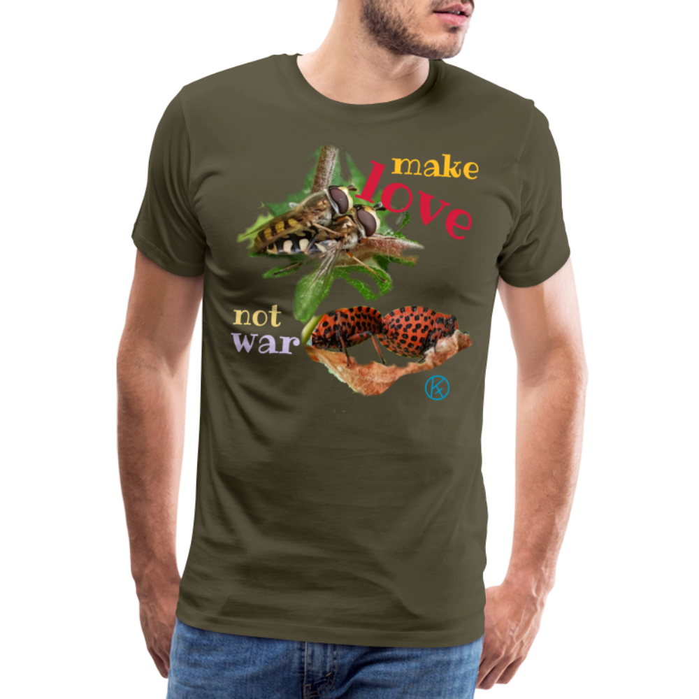make-love - tierisches - Männer Premium T-Shirt | Spreadshirt 812 Spreadshirt - Khaki