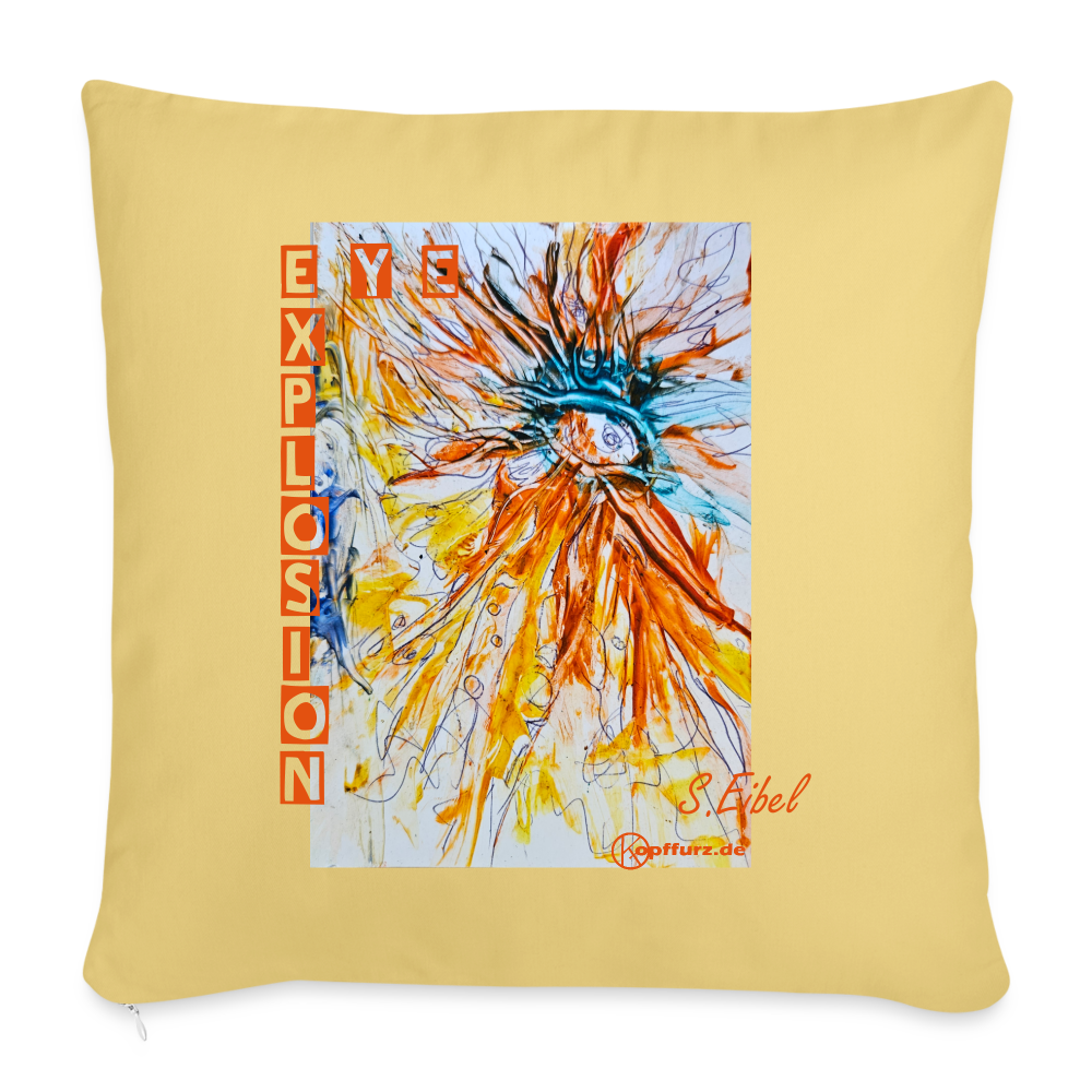 Eye Explosion - eibelartig - Sofakissen mit Füllung 44 x 44 cm - Hellgelb