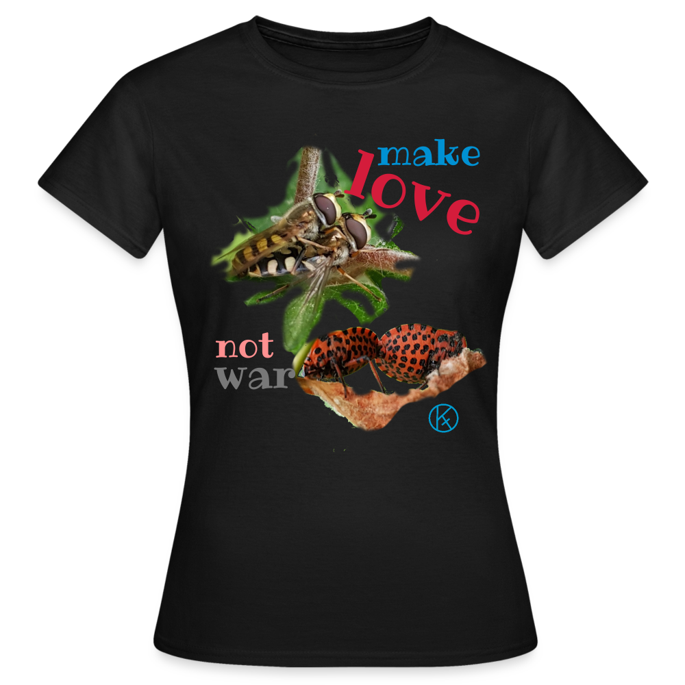 make-love - tierisches - pastell - Frauen T-Shirt - Schwarz