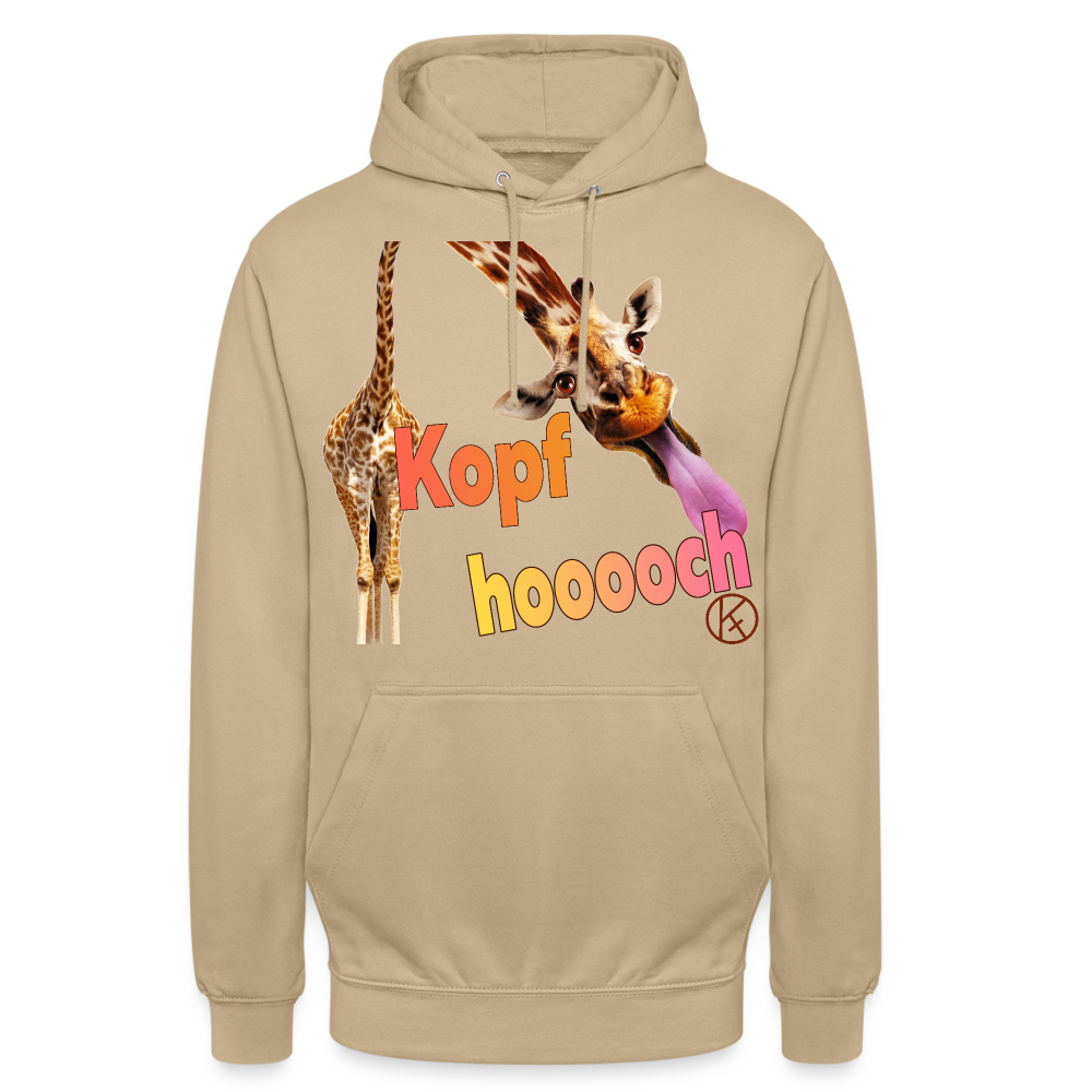 kopf hoch-giraffe - tierisches - Unisex Hoodie - Beige