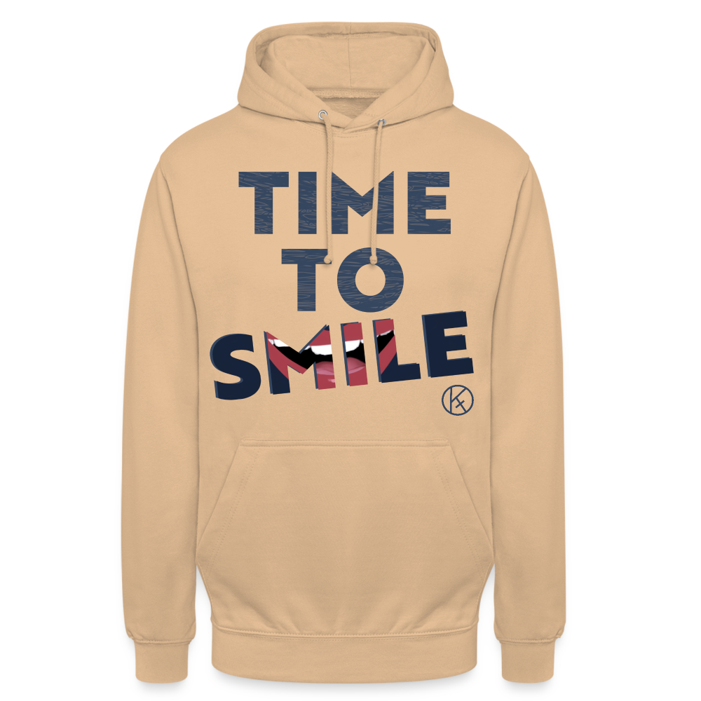 Time to smile - Unisex Hoodie AWDis Just Hoods - Pfirsich