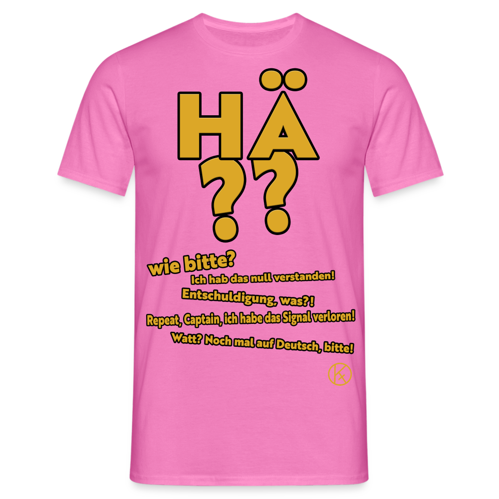 hä?? - witzig - Männer T-Shirt - Pink