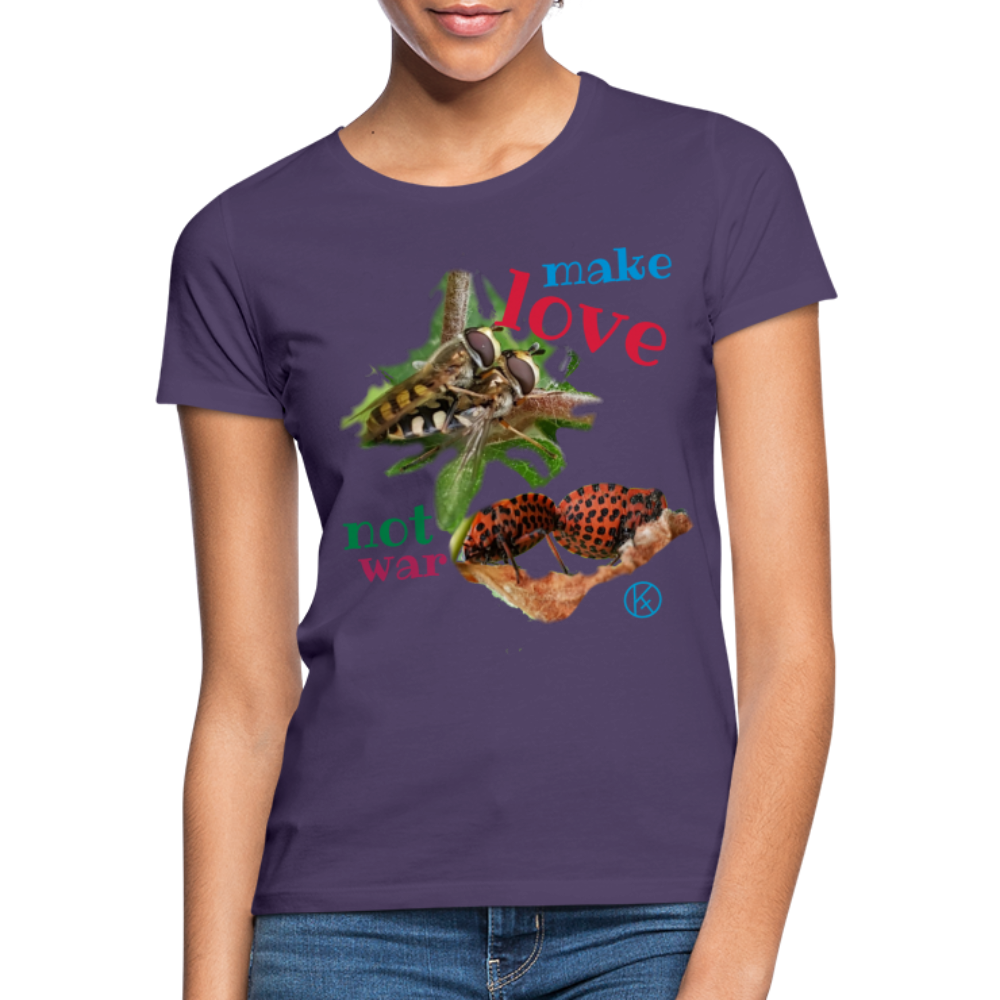 make-love - tierisches - Frauen T-Shirt - Dunkellila
