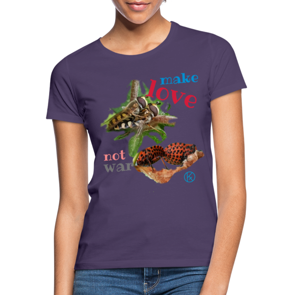 make-love - tierisches - pastell - Frauen T-Shirt - Dunkellila