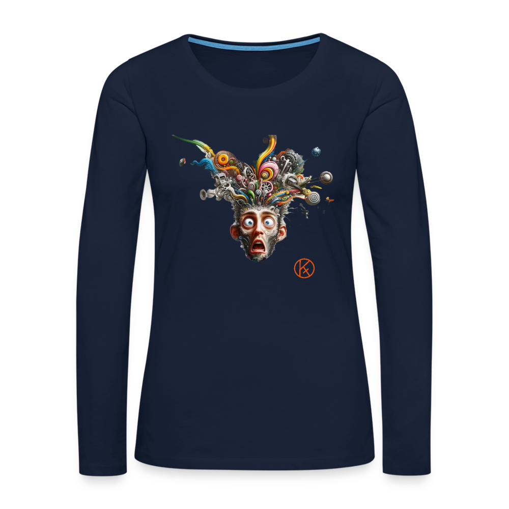Showroom - Frauen Premium Langarmshirt - Navy