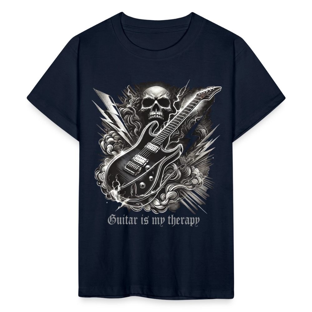 Guitar is my therapy - Teenager T-Shirt - Navy