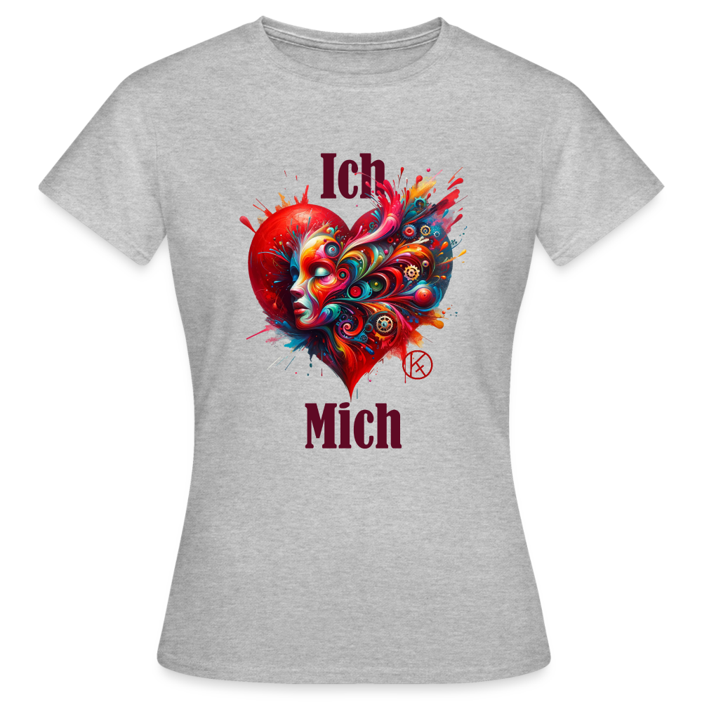 Ich liebe mich - Frauen T-Shirt - Grau meliert