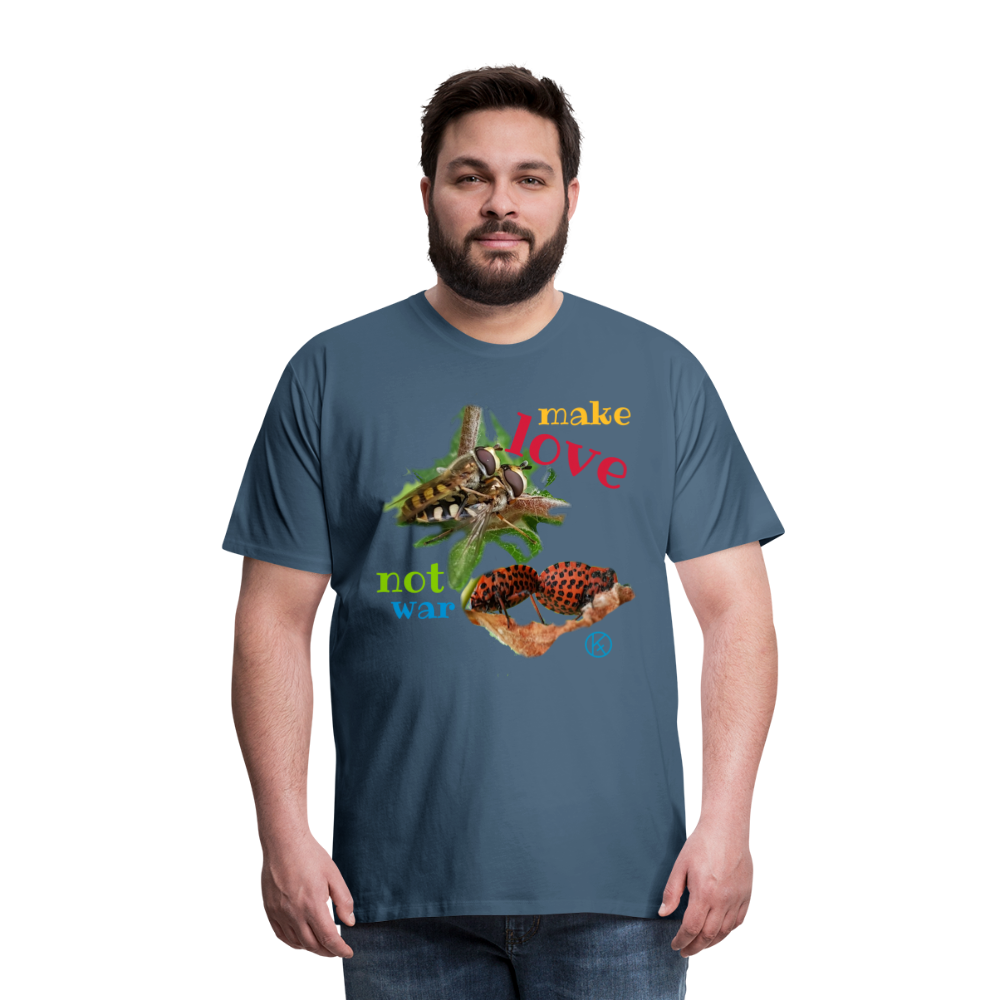make-love - tierisches - Männer Premium T-Shirt - Blaugrau
