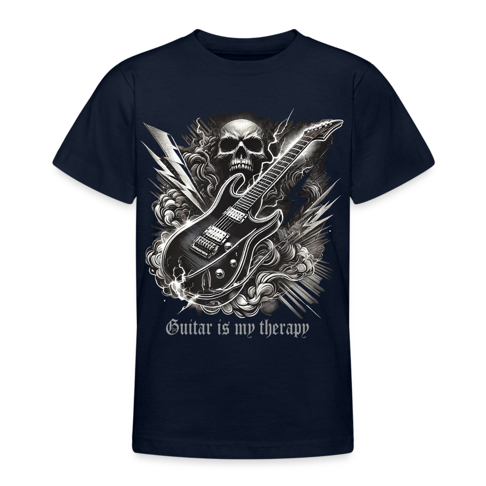 Guitar is my therapy - Teenager T-Shirt - Navy