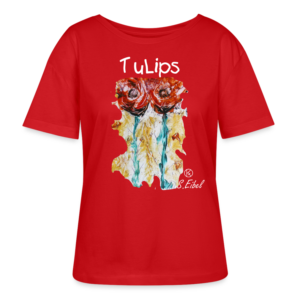 TuLips - eibelartig - Stanley/Stella Relaxed Rundhals Frauen Bio-T-Shirt SERENA - Rot