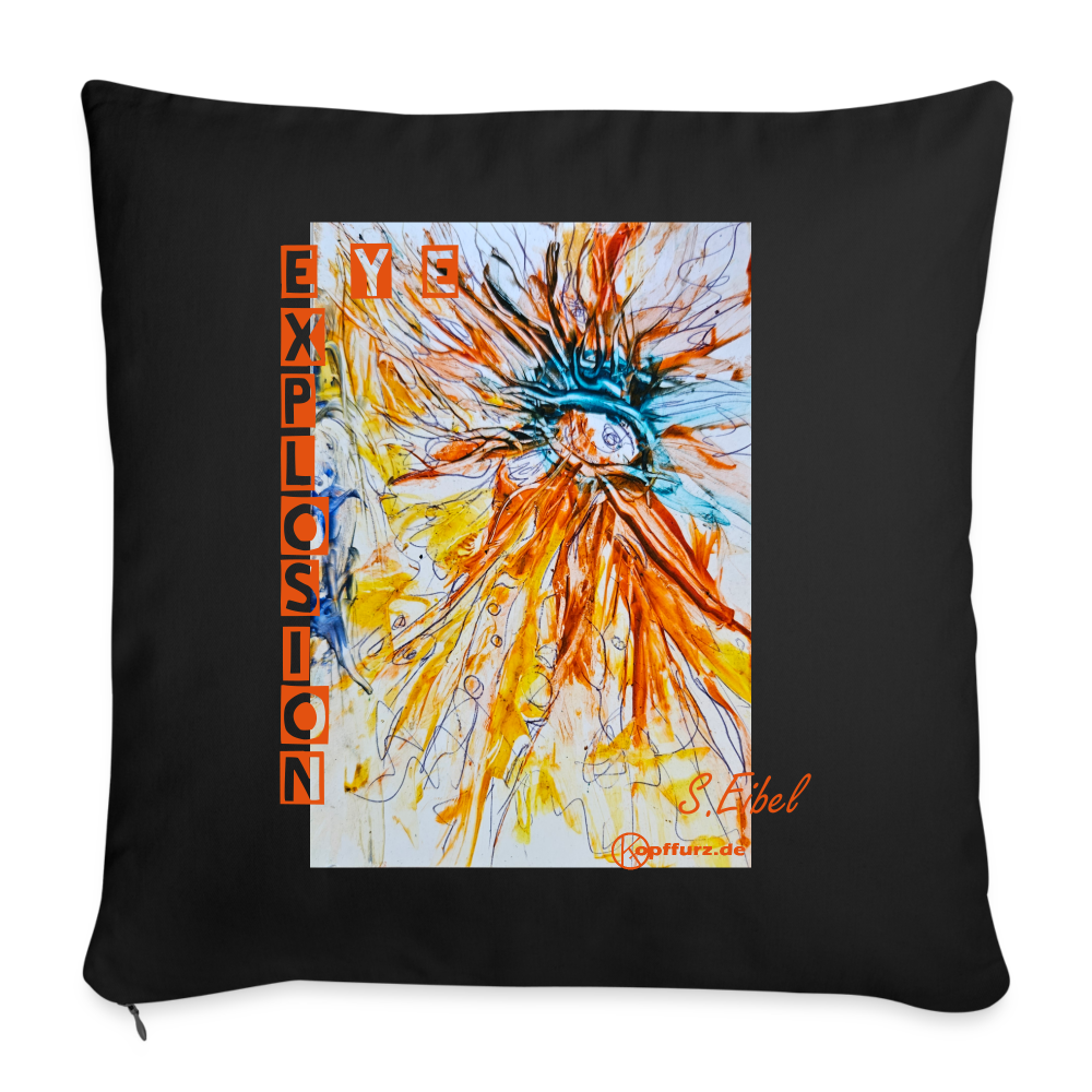Eye Explosion - eibelartig - Sofakissen mit Füllung 44 x 44 cm - Schwarz