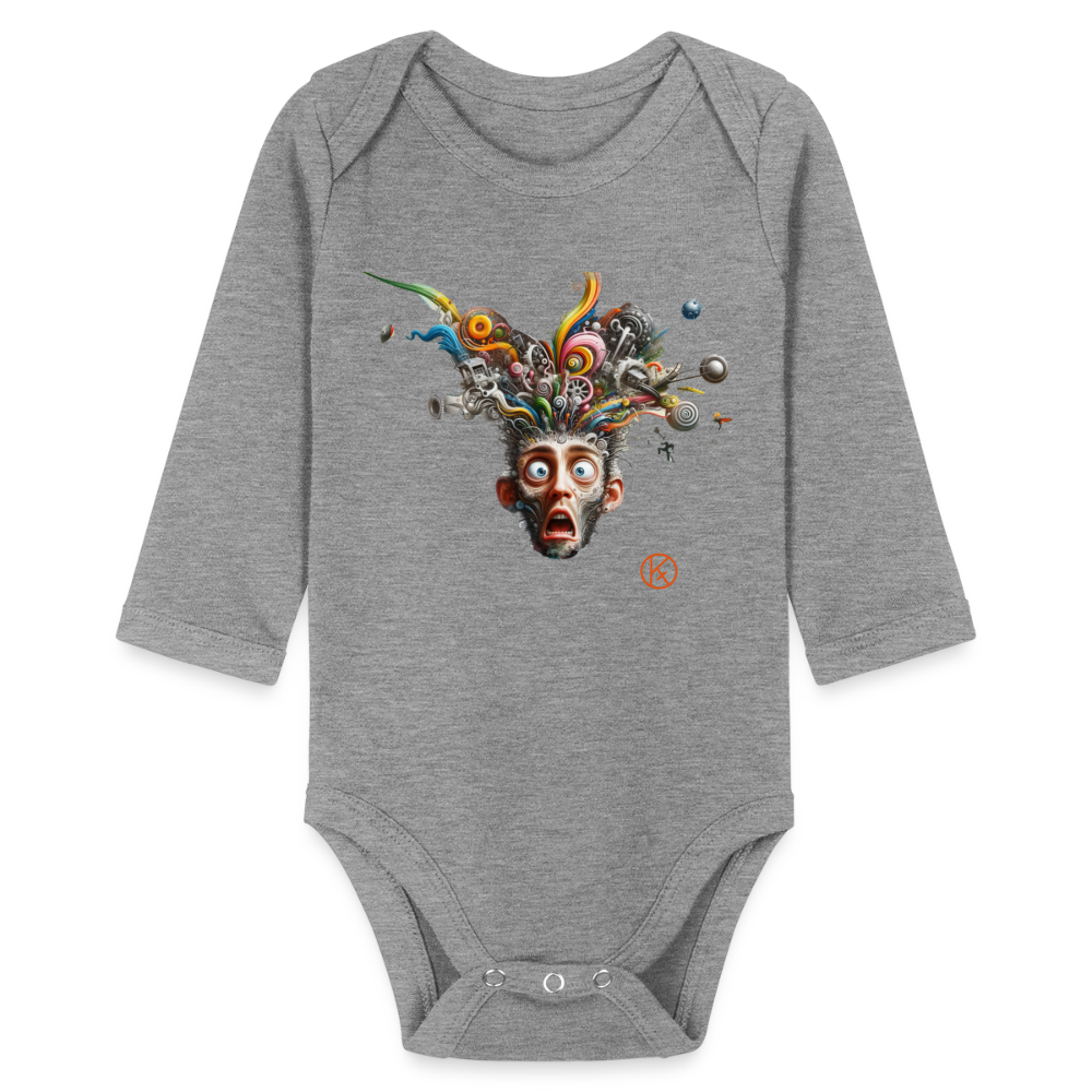 Showroom - Baby Bio-Langarm-Body - Grau meliert