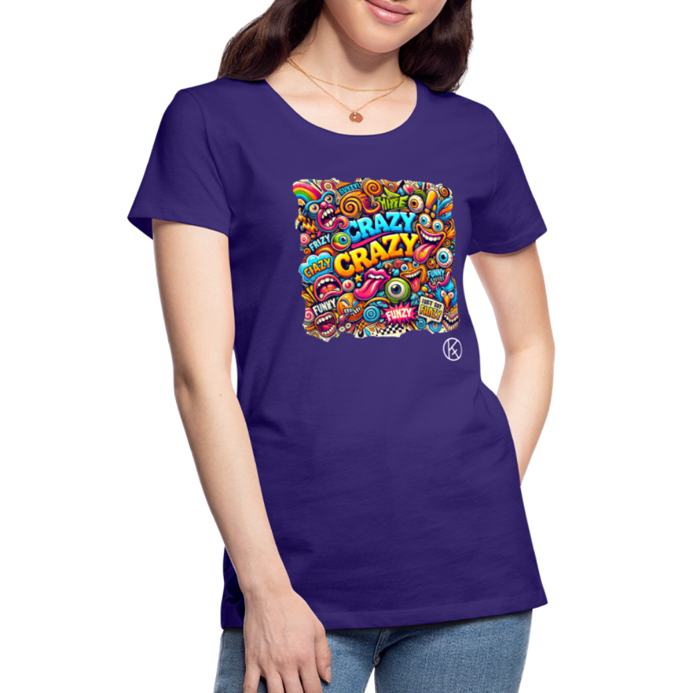 crazy - Frauen Premium T-Shirt - Lila