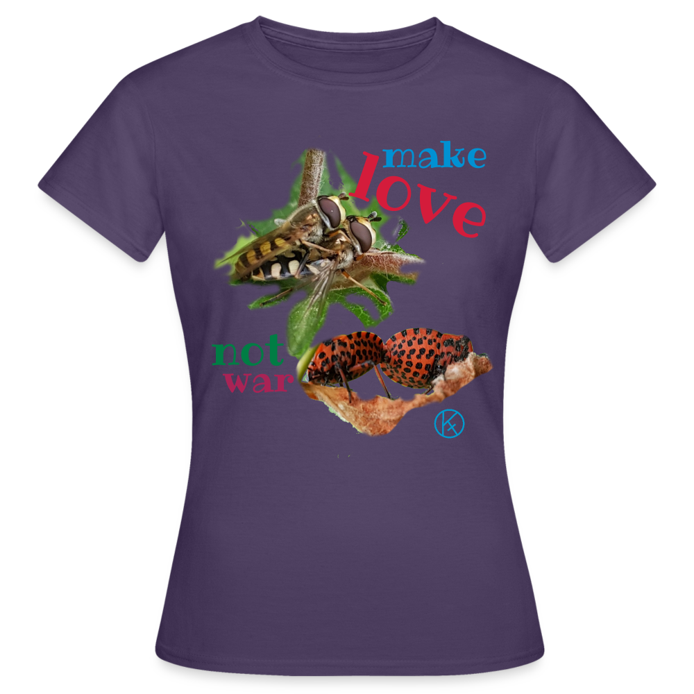 make-love - tierisches - Frauen T-Shirt - Dunkellila