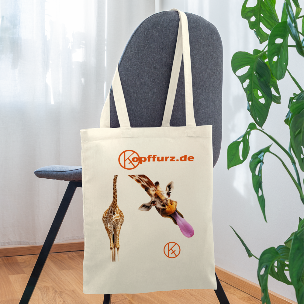 lecker-giraffe - tierisches - Stoffbeutel - Natur