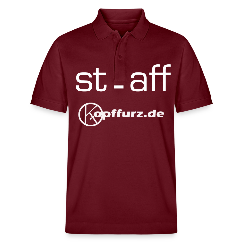 staff - witzig - Stanley/Stella Unisex Bio-Poloshirt PREPSTER - Burgunderrot