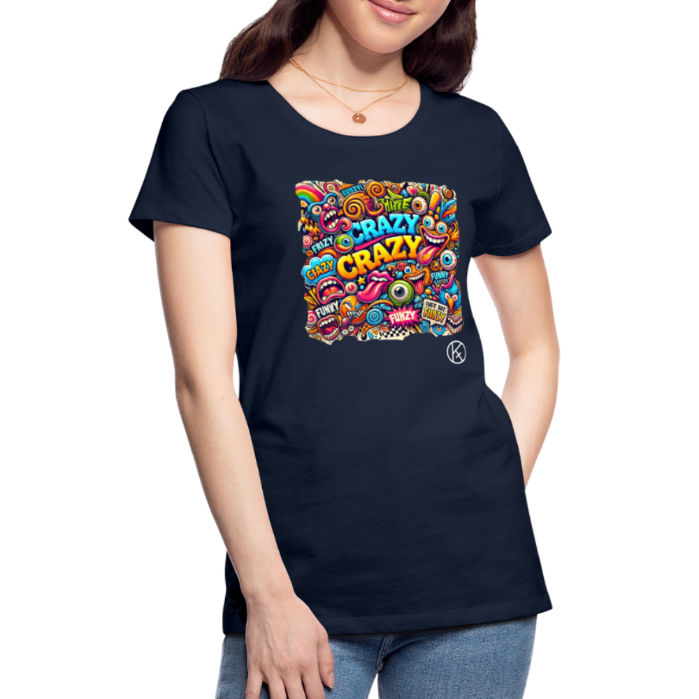 crazy - Frauen Premium T-Shirt - Navy