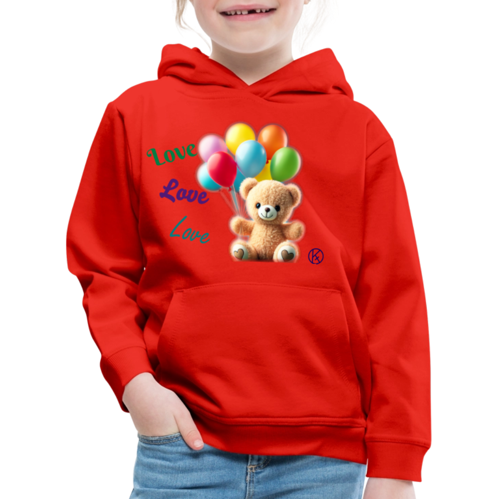 Love-Bear - tierisches - Teenager - Kinder Premium Hoodie - Rot