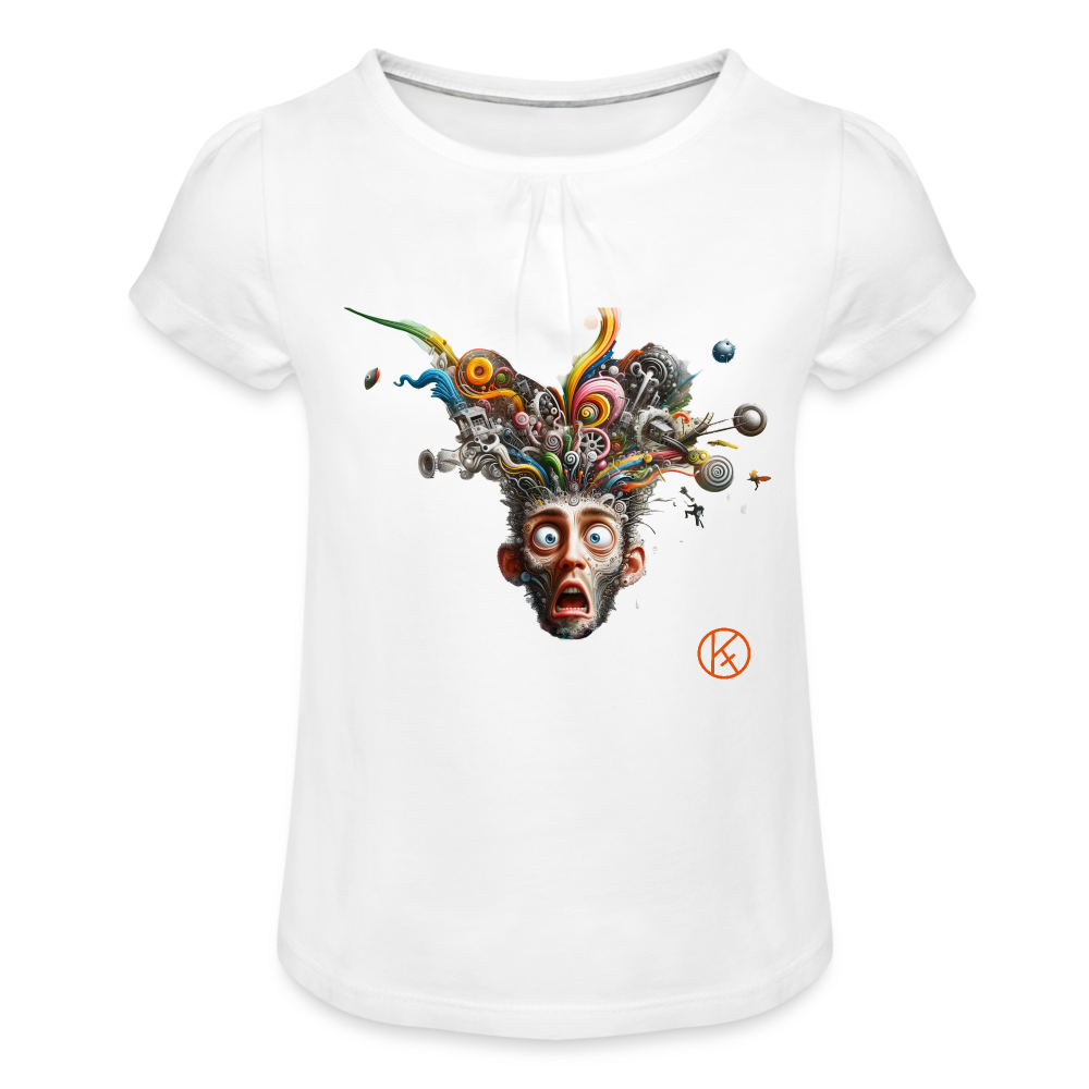 Showroom - Mädchen-T-Shirt mit Raffungen - Weiß