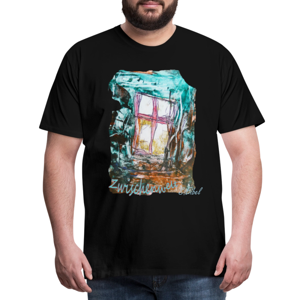 Zwischenwelt - eibelartig - Männer Premium T-Shirt - Schwarz