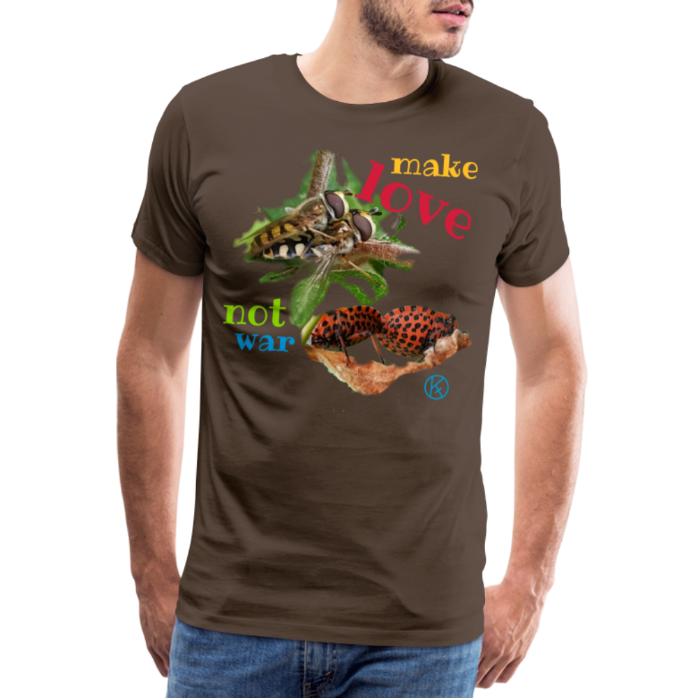 make-love - tierisches - Männer Premium T-Shirt - Edelbraun