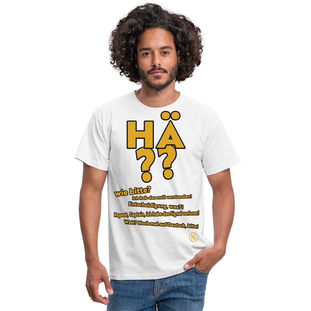 hä?? - witzig - Männer T-Shirt - Weiß