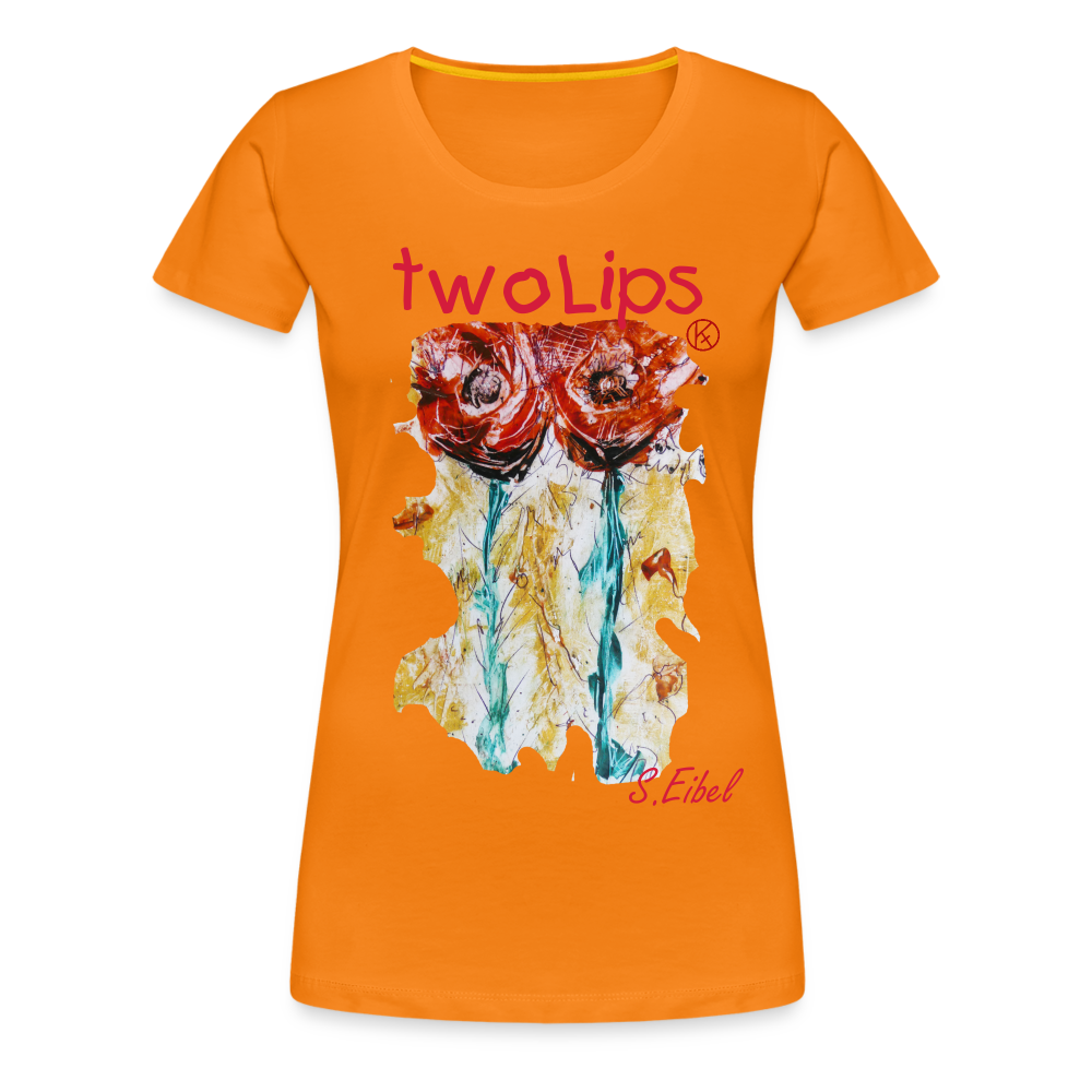 two lips - eibelartig - Frauen Premium T-Shirt - Orange