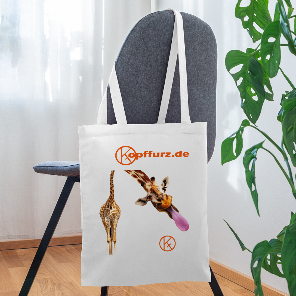 lecker-giraffe - tierisches - Stoffbeutel - Weiß