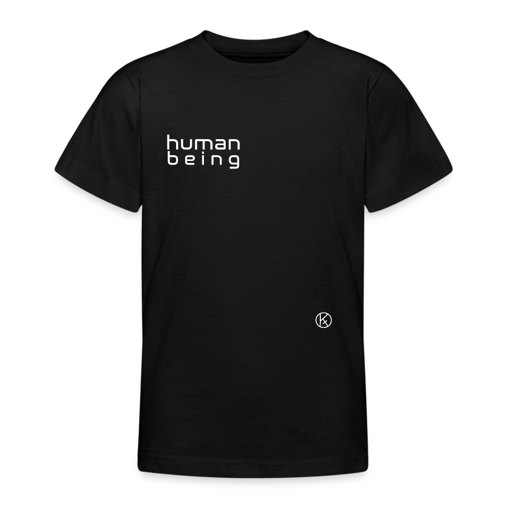 human being - Teenager T-Shirt - Schwarz