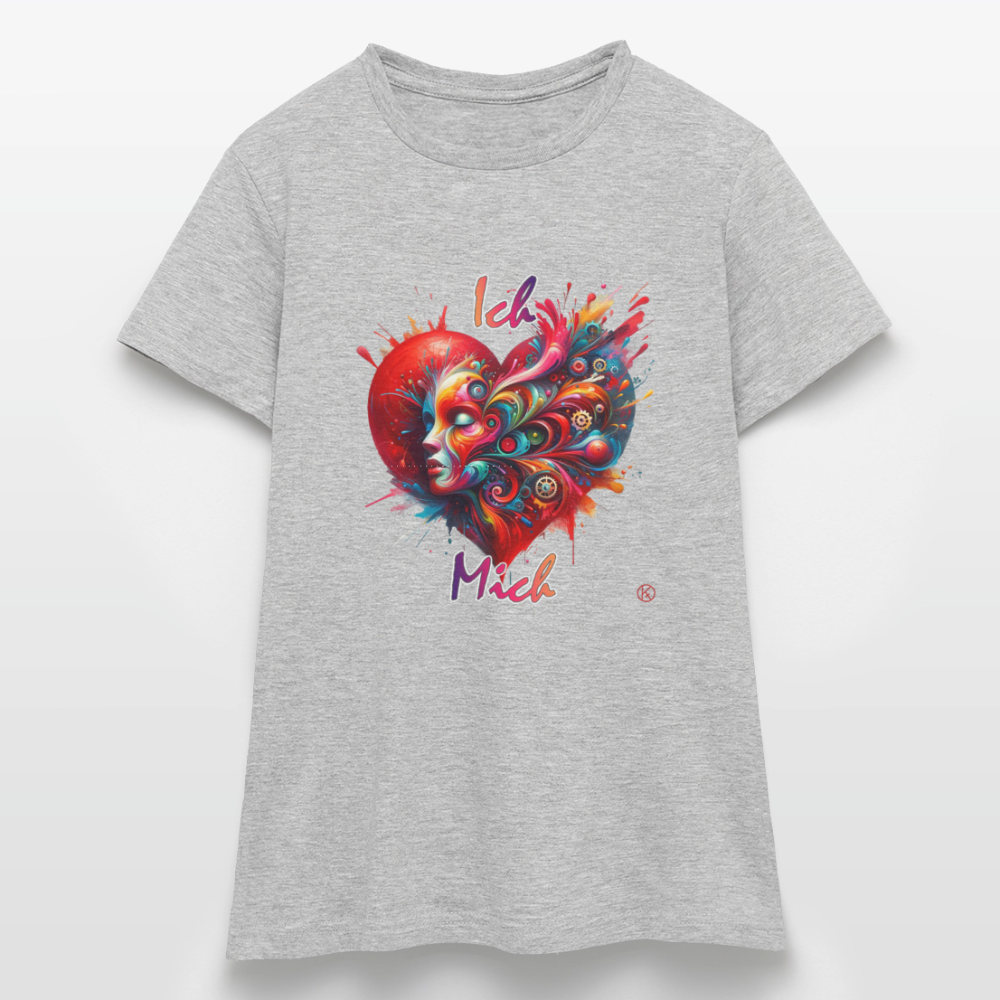 Ich liebe mich - Frauen T-Shirt - Grau meliert