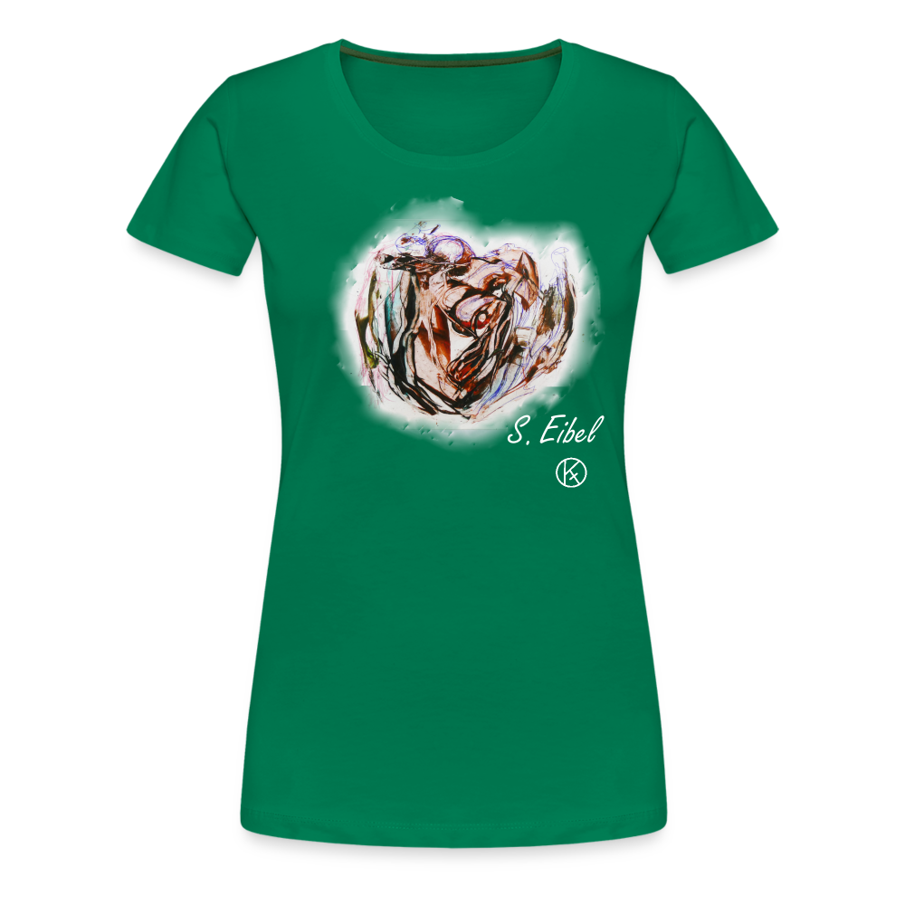 Herz - eibelartig - Premium T-Shirt Frauen - Kelly Green
