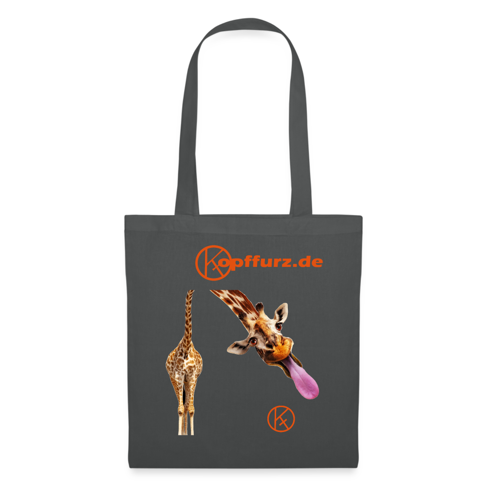 lecker-giraffe - tierisches - Stoffbeutel - Graphite