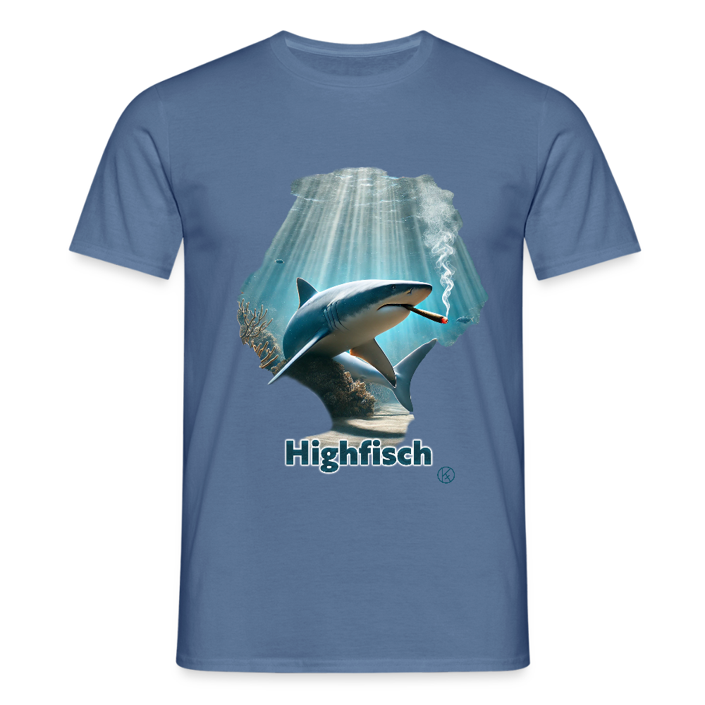 Highfish - tierisch - Männer T-Shirt - Taubenblau