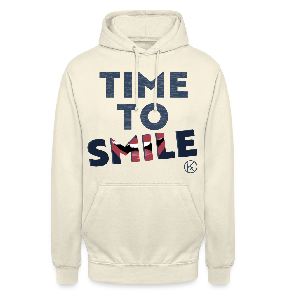 Time to smile - Unisex Hoodie AWDis Just Hoods - Vanille-Milchshake