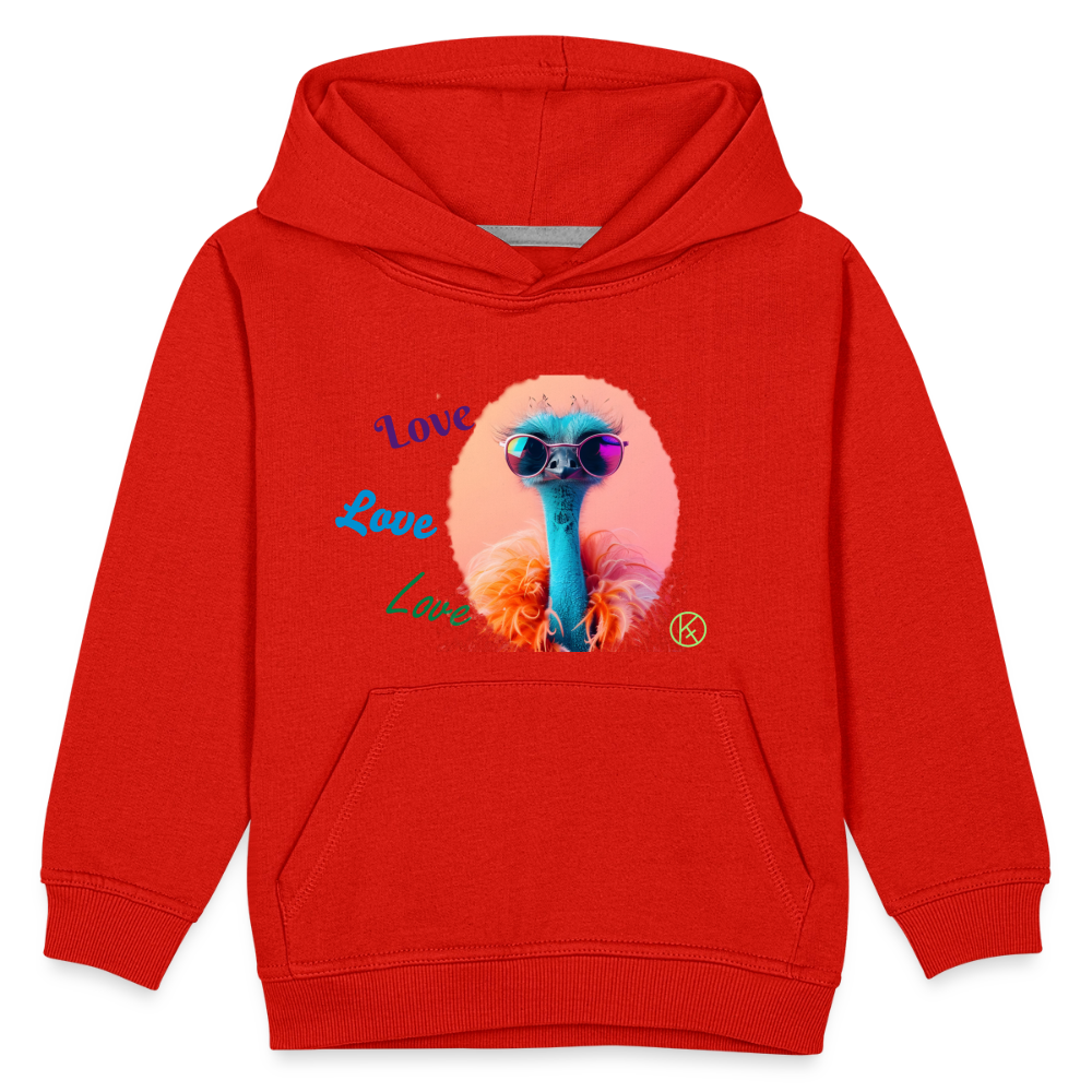 Love-Strauss - tierisches - Kinder Premium Hoodie - Rot