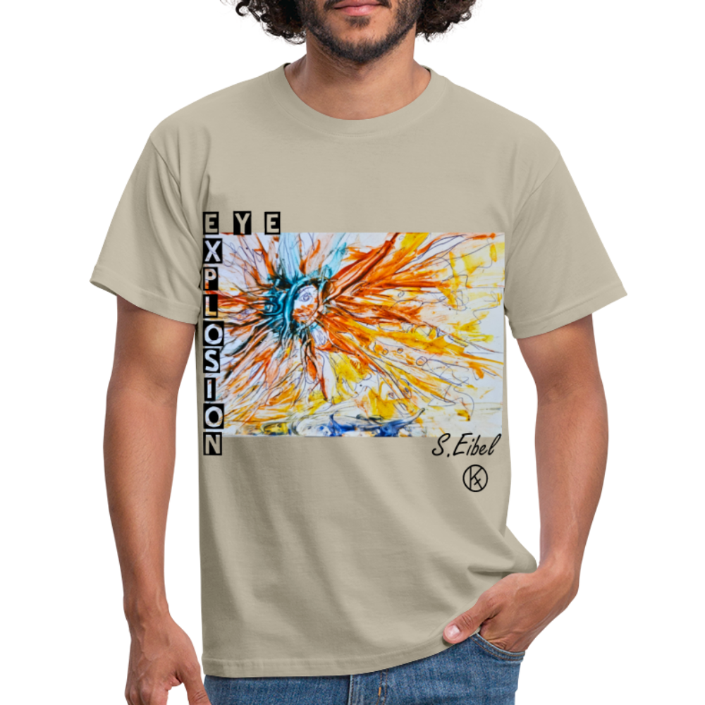 Eye Explosion - eibelartig - Palette - Männer T-Shirt Gildan - Sandbeige