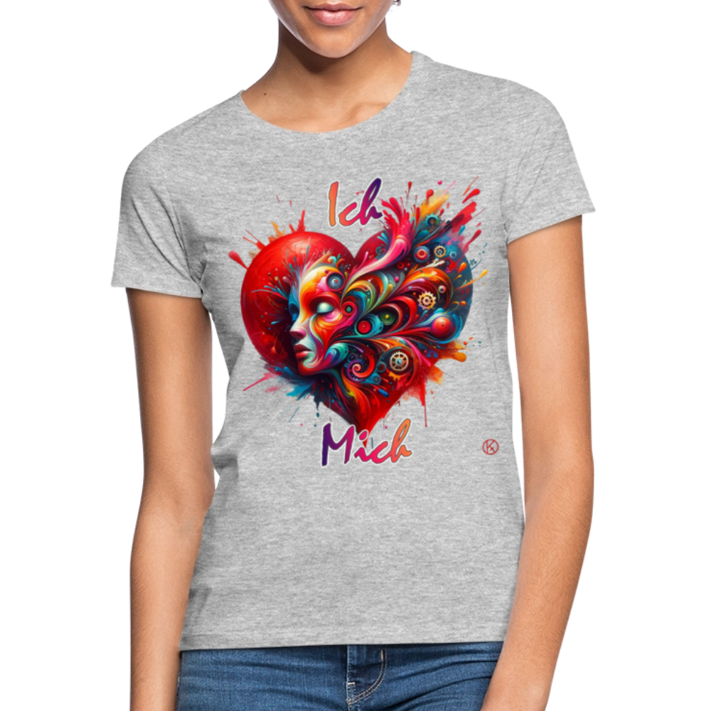 Ich liebe mich - Frauen T-Shirt - Grau meliert