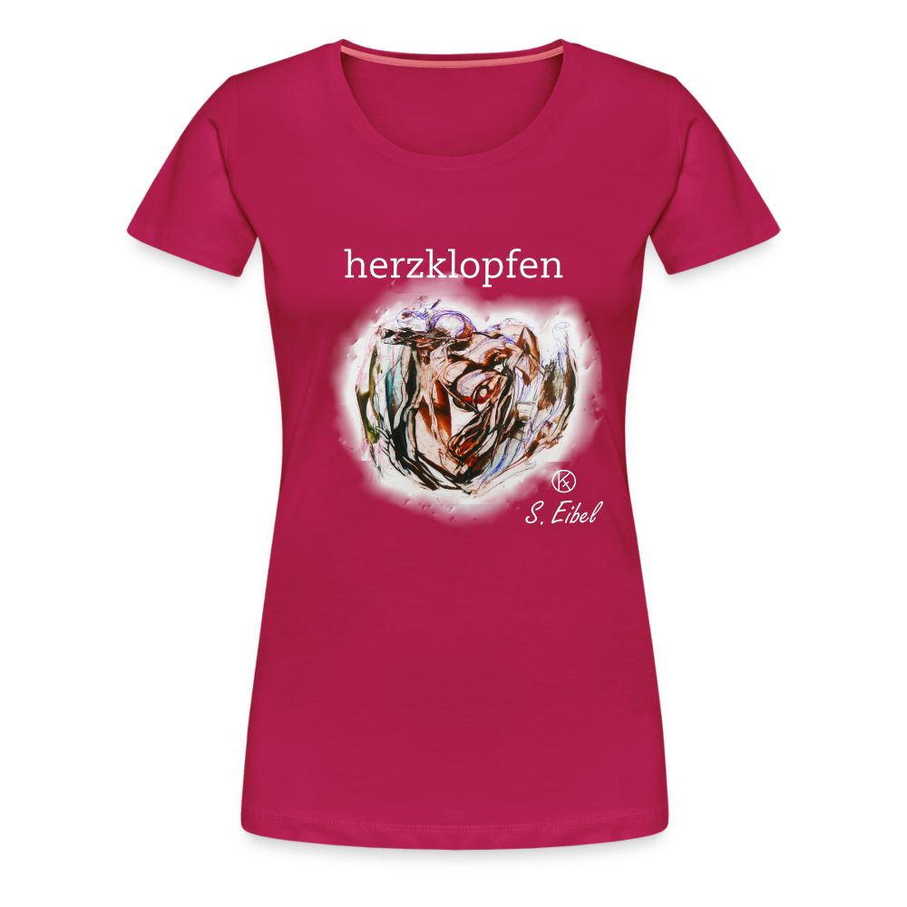 herzklopfen - eibelartig - Premium T-Shirt Frauen - dunkles Pink