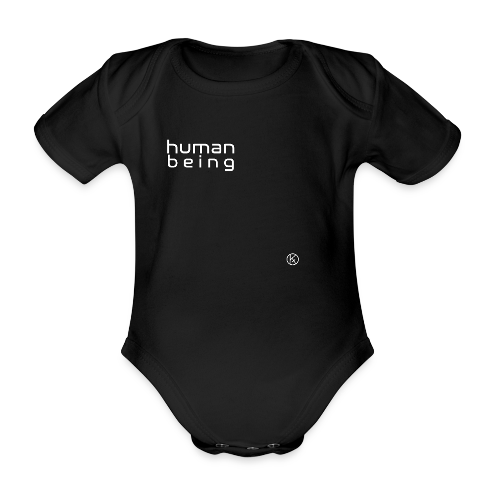 human being - Baby Bio-Kurzarm-Body - Schwarz