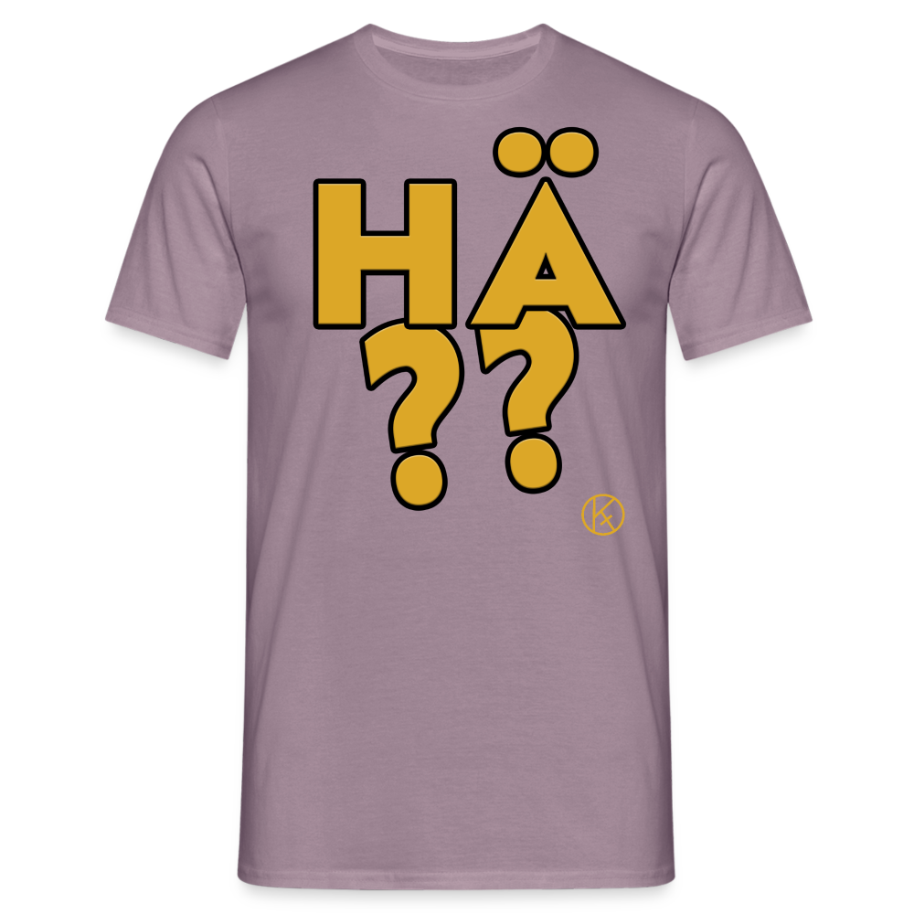 hä?? - gelb - witzig - Männer T-Shirt - Lilagrau