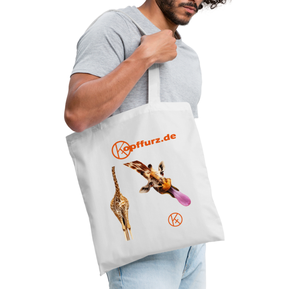 lecker-giraffe - tierisches - Stoffbeutel - Weiß