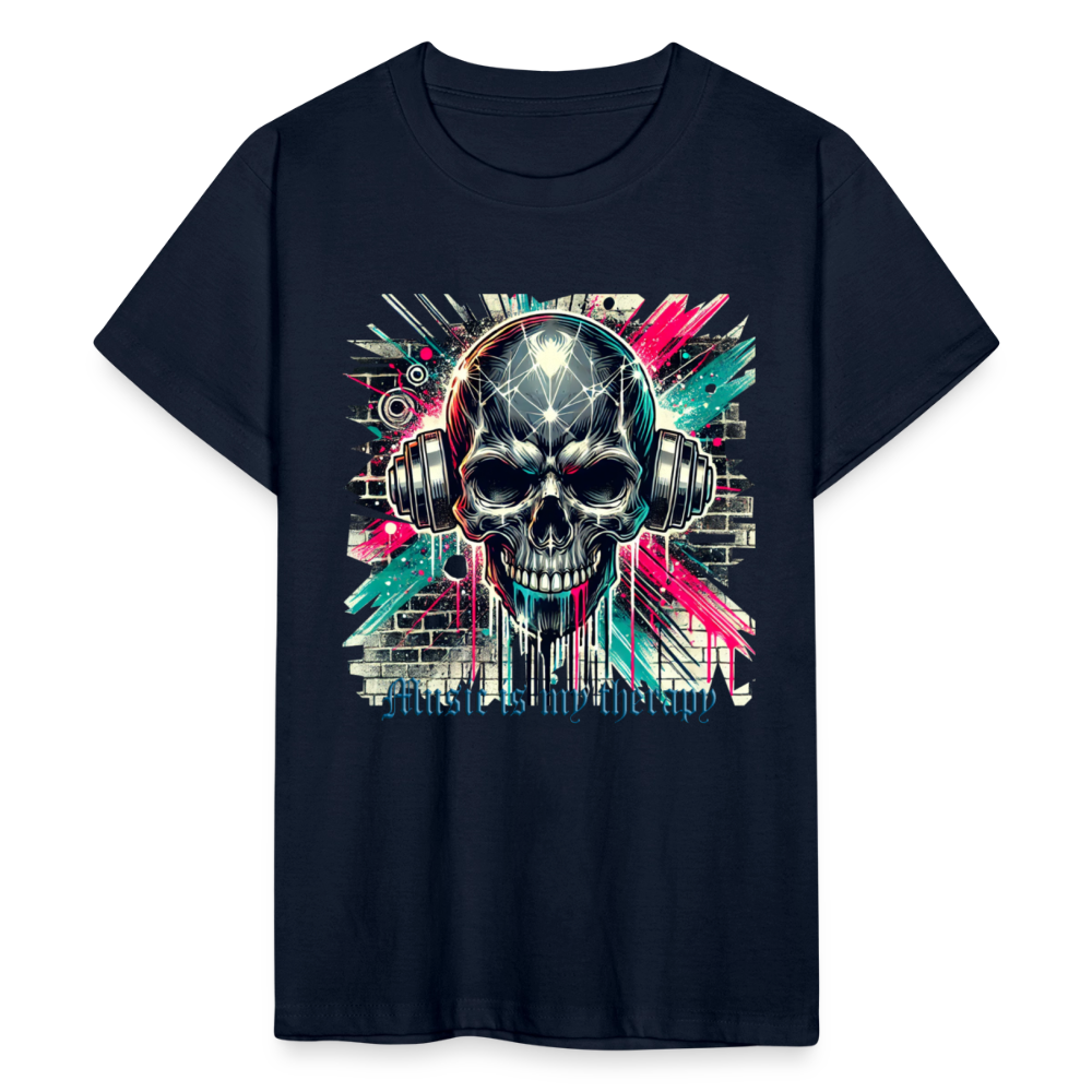 Guitar is my therapy - Teenager T-Shirt - Navy
