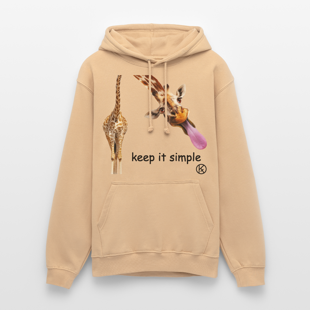 keep it simple-giraffe - witzig - tierisches - Unisex Hoodie - Pfirsich