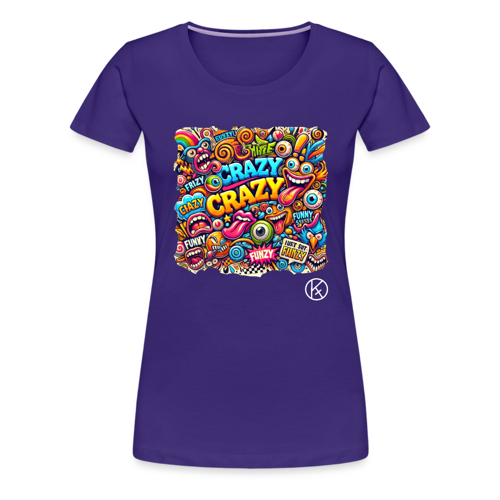 crazy - Frauen Premium T-Shirt - Lila